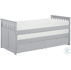 Orion Gray Twin Over Twin Storage Bed