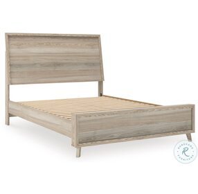 Hasbrick Tan Queen Panel Bed with Footboard
