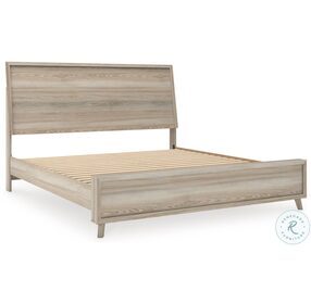 Hasbrick Tan King Panel Bed with Footboard