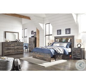 Drystan Multi Youth Bookcase Panel Bedroom Set with One Side Storage