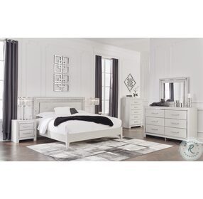 Zyniden Silver Upholstered Panel Bedroom Set