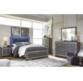 Lodanna Gray Youth Upholstered Panel Bedroom Set