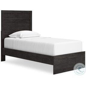 Belachime Black Twin Panel Bed