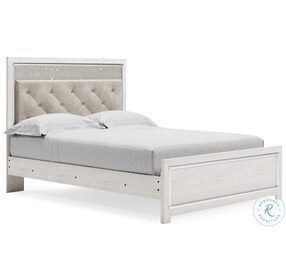 Altyra White Queen Upholstered Panel Bed