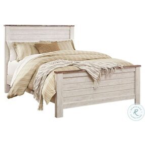 Willowton Whitewash Queen Panel Bed