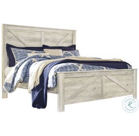 Bellaby Whitewash King Crossbuck Panel Bed