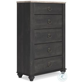 Nanforth Two tone 5 Drawer Chest