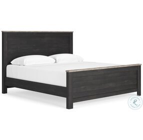 Nanforth Two tone King Panel Bed
