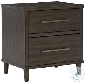 Wittland Brown Two Drawer Nightstand