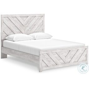 Cayboni Whitewash Queen Panel Bed
