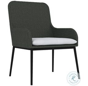 Antilles Gray Flannel And Lava Rope Outdoor Arm Chair