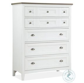 Heron Cove Chalk White And Dovetail Grey Drawer Chest