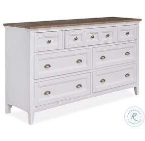 Heron Cove Chalk White And Dovetail Grey Drawer Dresser