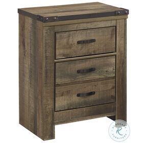 Trinell Brown Two Drawer Nightstand