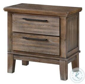 Cagney Vintage Gray Nightstand