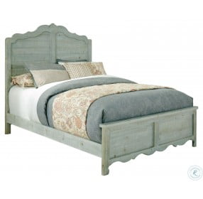 Chatsworth Distressed Mint Queen Panel Bed
