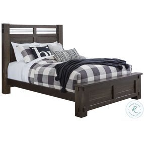 Thackery Distressed Molasses Queen Panel Bed