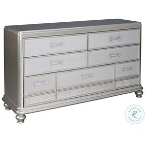 Coralayne Silver 7 Drawer Dresser