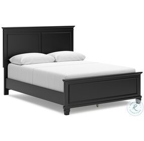 Lanolee Black Queen Panel Bed