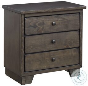 River Oaks Distressed Saddle 3 Drawer Nightstand