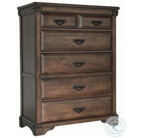 Aspen Village Lightly Distressed Toasted Mahogany Chest