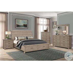 Fairfax County Driftwood Storage Sleigh Bedroom Set
