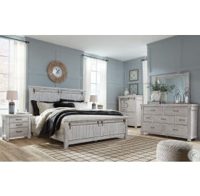 Brashland White Panel 4 Piece Bedroom Set