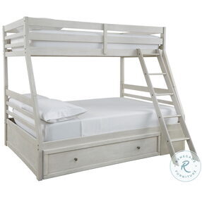 Robbinsdale Antique White Twin Over Full Bunk Bed with Storage