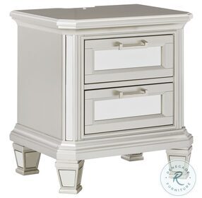 Lindenfield Silver 2 Drawer Nightstand