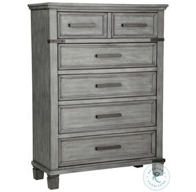 Russelyn Grey Five Drawer Chest