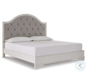 Brollyn Two Tone King Upholstered Panel Bed