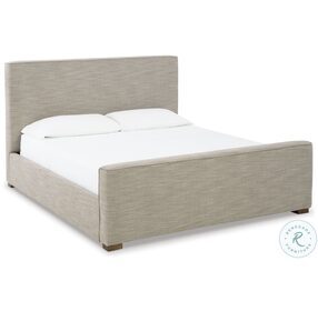 Dakmore Brown Queen Upholstered Panel Bed