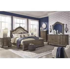 Charmond Brown Upholstered Panel Bedroom Set