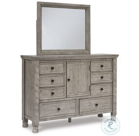 Harrastone Weathered Light Gray Dresser with Mirror