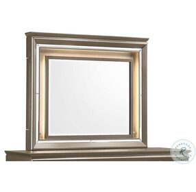 Saville Row Antique Platinum Paint Mirror with side storage