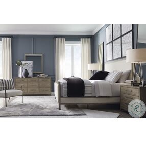 Chrestner Grey And Beige Upholstered Panel Bedroom Set