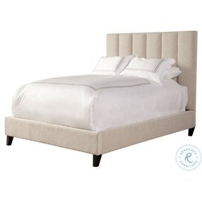 Avery Dune Natural King Upholstered Panel Bed