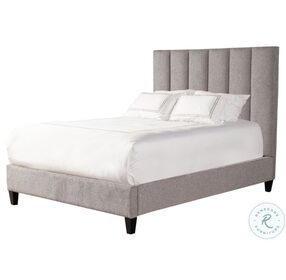 Avery Stream Gray King Upholstered Panel Bed