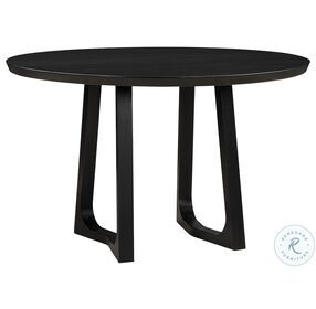 Silas Black Ash Round Dining Table