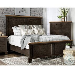 Bear Creek Caramel And Sable Queen Panel Bed