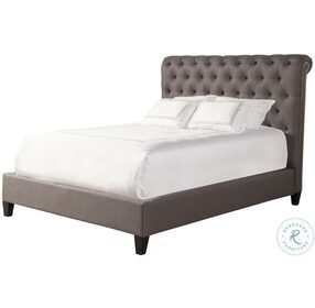 Cameron Seal Gray Queen Upholstered Panel Bed