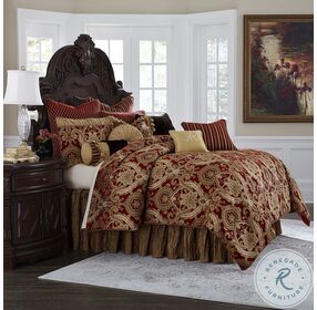 Lafayette Red 13 Piece King Comforter Set