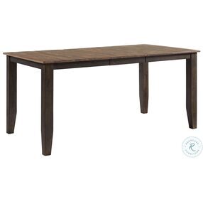 Beacon Black and Walnut Extendable Counter Height Dining Table