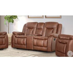Morello Brown Power Reclining Console Loveseat Power Footrest