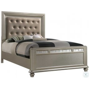 Kaleidoscope Platinum Queen Upholstered Panel Bed