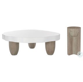 Laramie White And Oak Occasional Table Set