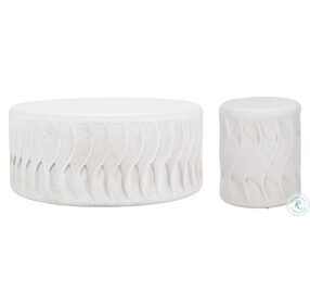 Coquille White Occasional Table Set