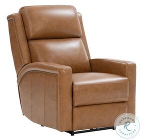 Benton Edgewater Saddle Leather Big & Tall Power Recliner with Power Headrest And Lumbar