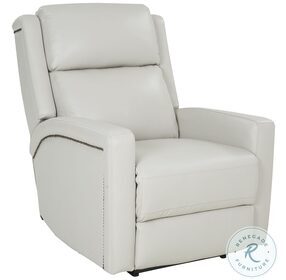 Benton Cason Putty Leather Power Recliner with Power Headrest And Lumbar