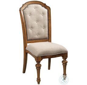 Berkshire Cognac Upholstered Back Side Chair Set of 2